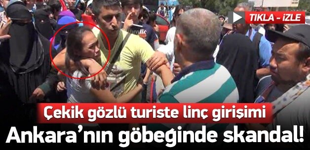 Çinli sanılan kadın turiste linç girişimi